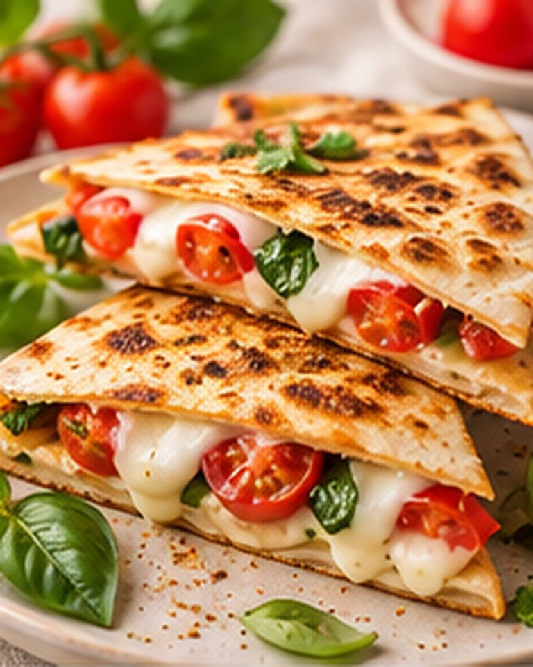 Crispy Caprese Quesadillas